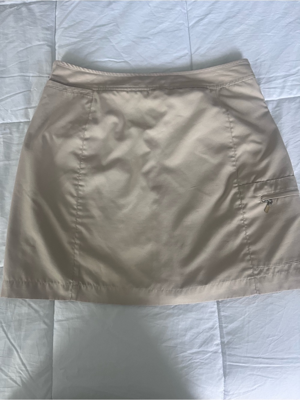Izod Beige A-Line Skort with Zip Pocket
